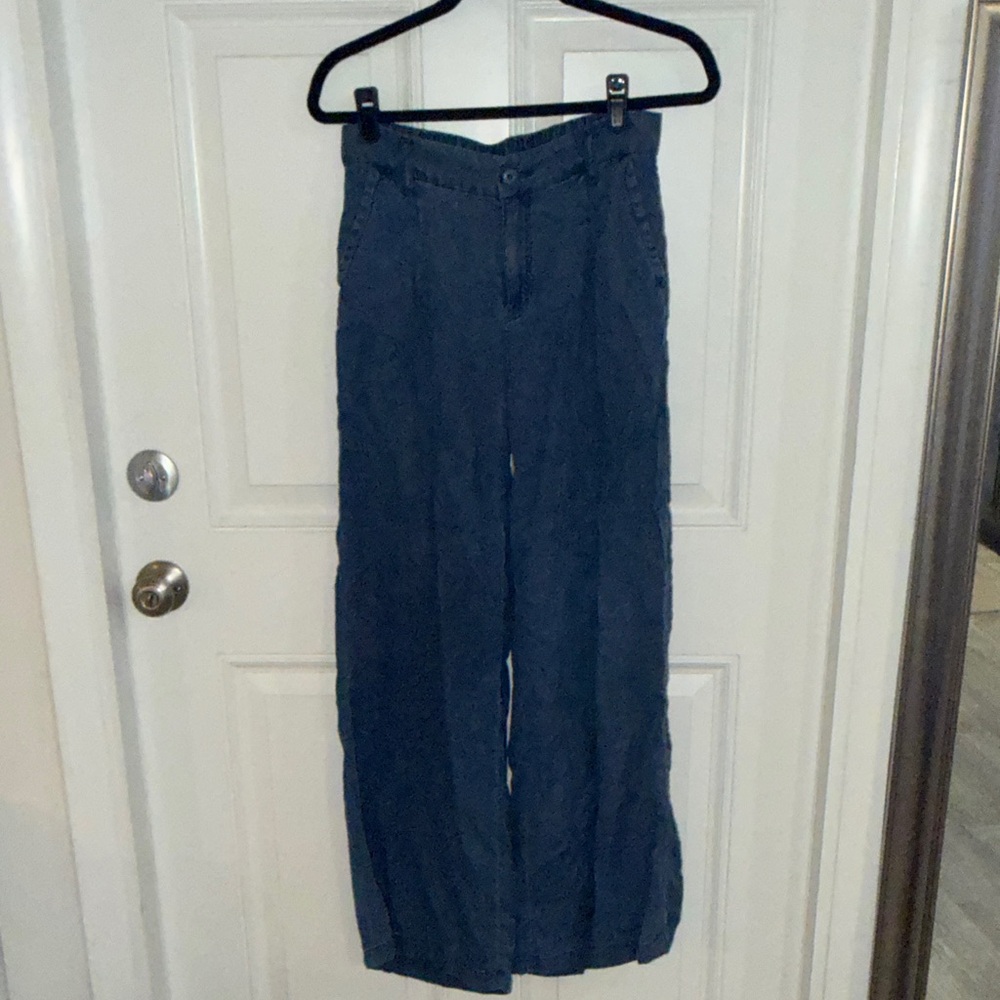 Blue Wide-Leg Pants